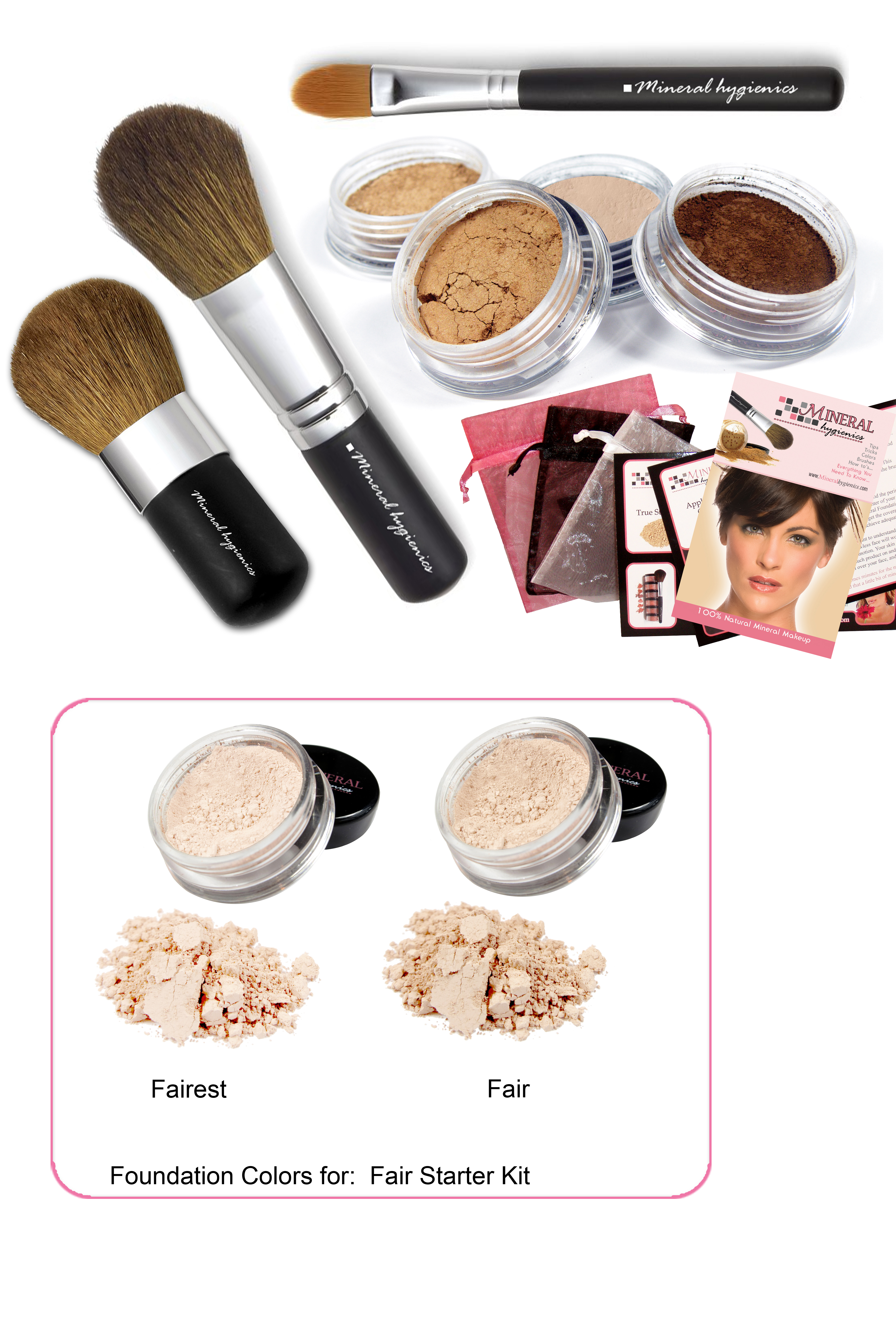 Mineral Makeup Starter Kit- Fair